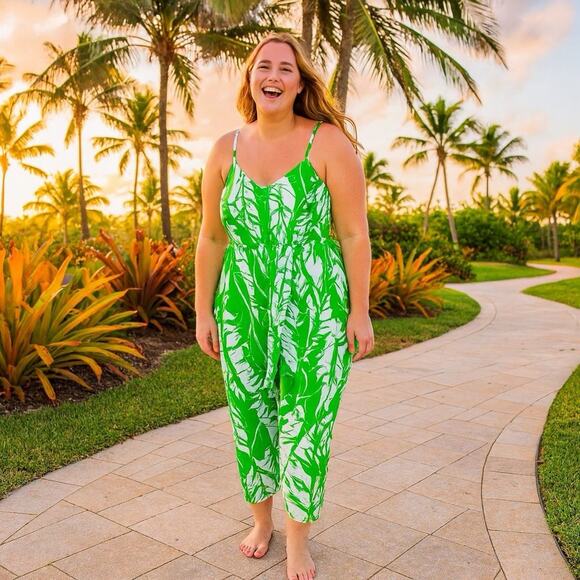 Lilly Pulitzer For Target Size XL NWT Boom Boom Sleeveless Jumpsuit V-Neck - Picture 1 of 7